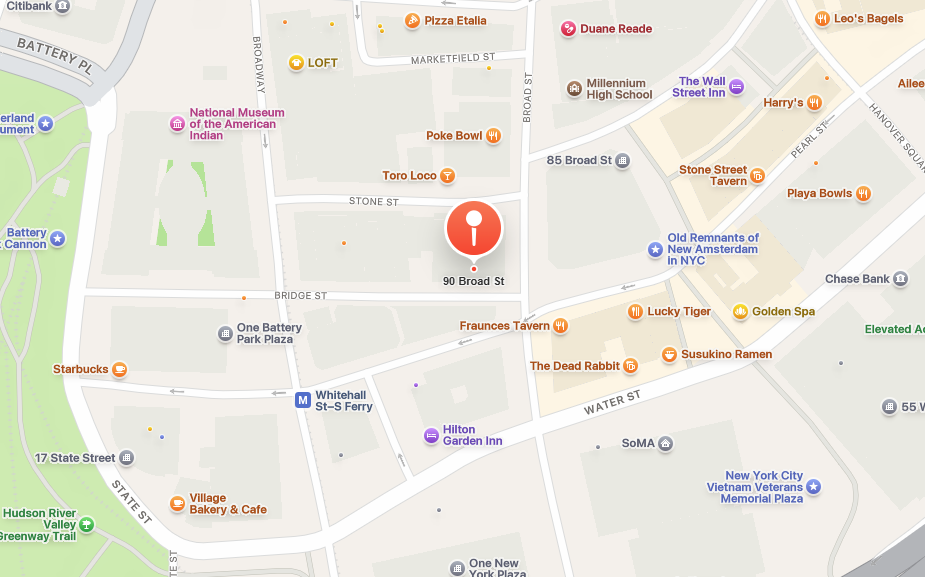 90 Broad Street Map